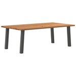vidaXL Table à manger marron clair bois de chêne massif rectangulaire