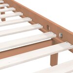 vidaXL Cadre de lit sans matelas marron miel bois massif 200x200 cm