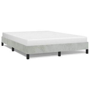 vidaXL Cadre de lit gris clair 137x190 cm velours