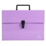 Trieur Familial À Poignée Aquarel 18 Compartiments - Mauve - X 4 - Exacompta