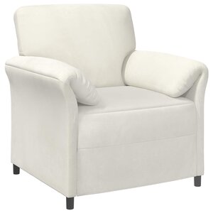 vidaXL Canapé 1 place Crème 88 x 83 x 95 cm Velours