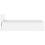 VidaXL Lit ottoman avec matelas blanc 90x200 cm similicuir