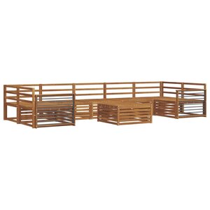 vidaXL Ensemble de canapés d'extérieur 8 pc Naturel