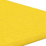 vidaXL Panneaux muraux 12 Pièces Jaune clair 30x30 cm Tissu 0 54 m²