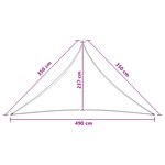 vidaXL Voile d'ombre 3 5 x 3 5 x 4 9 m HDPE Triangulaire