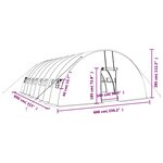 vidaXL Serre avec cadre en acier blanc 48 m² 8x6x2 85 m