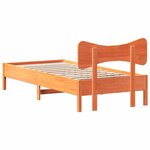 vidaXL Cadre de lit sans matelas cire marron 100x200cm bois pin massif