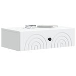 vidaXL Table d'appoint murale Blanc 59 x 34 5 x 17 cm