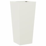 vidaXL Jardinières 2 Pièces blanc 35x35x75 cm acier
