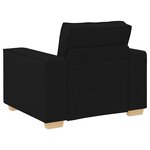 Canapé 3 pièces vidaXL avec coussins en tissu noir