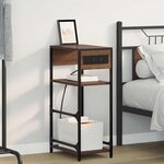 vidaXL Cabinet de chevet avec tiroir Chêne marron 40 x 27 x 76 cm