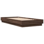 vidaXL Cadre de lit sans matelas chêne marron 90x200cm bois ingénierie