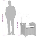 vidaXL Ensemble à manger de jardin et coussins 7 Pièces gris rotin