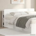 vidaXL Cabinet de Tête de Lit avec stockage Blanc Bois d'ingénierie