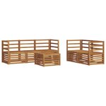 vidaXL Ensemble de canapés d'extérieur 6 pc Naturel