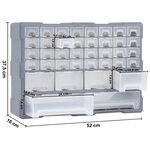 vidaXL Organisateur multi-tiroirs avec 38 tiroirs 52x16x37 5 cm
