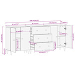 vidaXL Armoires latérales 3 Pièces 60x33x75 cm bois massif de manguier