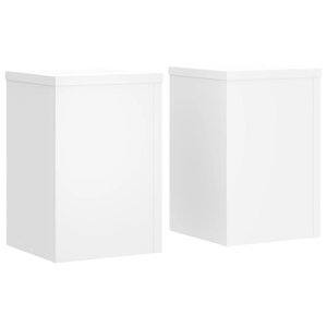 vidaXL Supports pour plantes 2 Pièces blanc 25x25x35 cm bois d'ingénierie