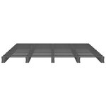 vidaXL Lit de palette sans matelas gris 140x190 cm bois massif