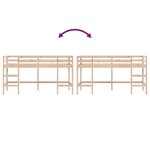 vidaXL Lit mezzanine enfants échelle 90x200 cm bois pin massif