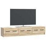 vidaXL Meuble TV Chêne Sonoma 147 x 34 5 x 27 cm Bois d'ingénierie