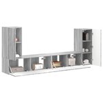 vidaXL Ensemble meuble TV 4 Pièces Gris Sonoma Bois d'ingénierie