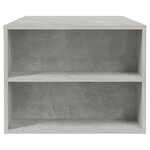 vidaXL Table basse gris béton 102x55x42 cm bois d'ingénierie