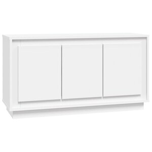 vidaXL Buffet blanc 102x35x55 cm bois d'ingénierie