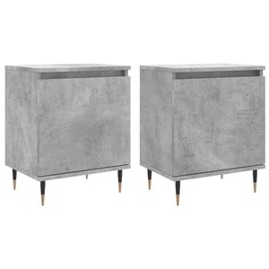 vidaXL Tables de chevet 2 Pièces gris béton 40x30x50 cm bois d'ingénierie