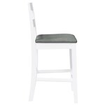 vidaXL Tabourets de bar avec coussins 2 Pièces blanc bois massif d'hévéa