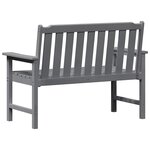 vidaXL Banc de jardin Gris clair 120 x 59 x 88cm Plastique