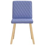 vidaXL Chaises à manger lot de 4 bleu jean tissu