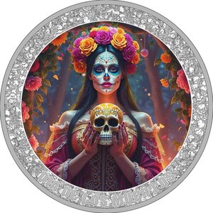 Pièce de monnaie en Argent 1000 Francs g 31.1 (1 oz) Millésime 2025 Dia de los Muertos DIA DE LOS MUERTOS