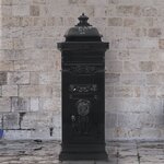 Boîte aux lettres à pilier Aluminium Vintage antirouille Noir