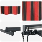 vidaXL Auvent Rétractable Orange et marron 350x250 cm tissu