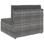 vidaXL Salon de jardin 5 Pièces Résine tressée Gris