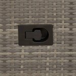 vidaXL Lot de 2 chaises de jardin inclinables avec coussins en résine tressée grise