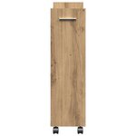 Cabinet roulant vidaXL chêne artisanal 60x22x79 cm en bois d'ingénierie