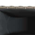 vidaXL Jardinière avec 3 pots gris 105x30x32 cm résine tressée