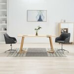 vidaXL Chaises pivotantes à manger lot de 2 gris foncé tissu