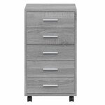 vidaXL Armoire à tiroirs avec roulettes Sonoma gris Bois d'ingénierie