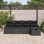 vidaXL Ensemble de Canapés avec coussin 6 Pièces polyrotin