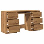 vidaXL Bureau chêne artisanal 140x50x77 cm bois d'ingénierie