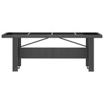 vidaXL Ensemble à manger d'extérieur 9Pièces coussins résine tressée noir