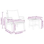 Ensemble Bistro 5 Pièces vidaXL avec Coussins en Bois d'Acacia Solide