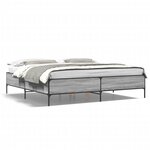 vidaXL Cadre de lit sans matelas sonoma gris 180x200 cm
