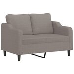 vidaXL Ensemble de canapés 4 Pièces avec coussins taupe tissu