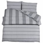 vidaXL Ensemble de housse de couette Gris 260x240 cm Coton