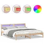vidaXL Cadre de lit Marron 180 x 200 cm Bois massif en pin