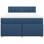 vidaXL Sommier à lattes de lit avec matelas Bleu 140x190 cm Tissu